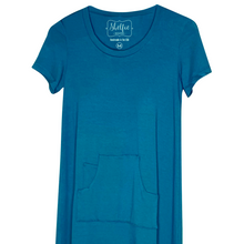 Built-In Shelf Bra Kangaroo Pocket Hi lo Top Alpine Lake | ShelfieShoppe.com