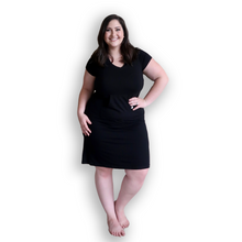 Cozy Loungewear Dress with Built in Shelf Bra for Support and Kangaroo Pocket with Inner Phone Pocket