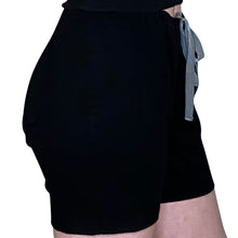 Cozy Loungewear Drawstring Shorts with Pockets Solid Black