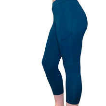 Cozy Loungewear Leggings with Phone Pocket Solid Teal
