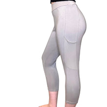 Cozy Loungewear Leggings with Side Thigh Phone Pocket Solid Gray