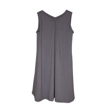 Cozy Loungewear Tank Tunic with Built In Shelf Bra for Support Solid Gray Rear View