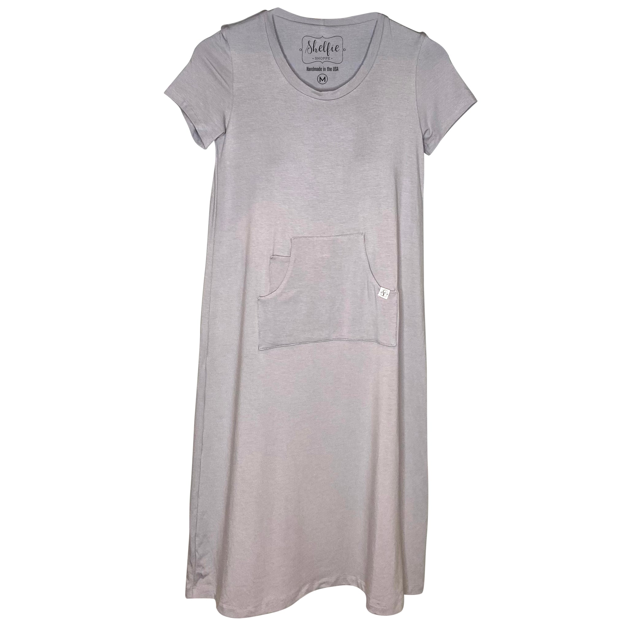 Cozy Short Sleeve Loungewear Dress with Built in Shelf Bra Shelfie Shoppe Cozy Short Sleeve Loungewear Dress with Built in Shelf Bra Shelfie Shoppe