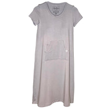 Cozy Loungewear Dress with Built in Shelf Bra for Support and Kangaroo Pocket with Inner Phone Pocket Solid Gray