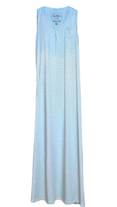 Maxi Dress w/ Shelf Bra | Shelfie Shoppe - Street Legal Pajamas | Beach Glass
