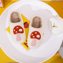 Cute Fluffy Mushroom Slide Slippers